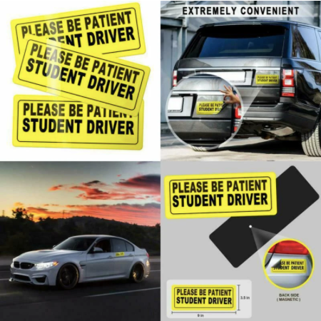 Student Driver Sticker | Reusable Magnet