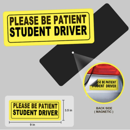 Student Driver Sticker | Reusable Magnet